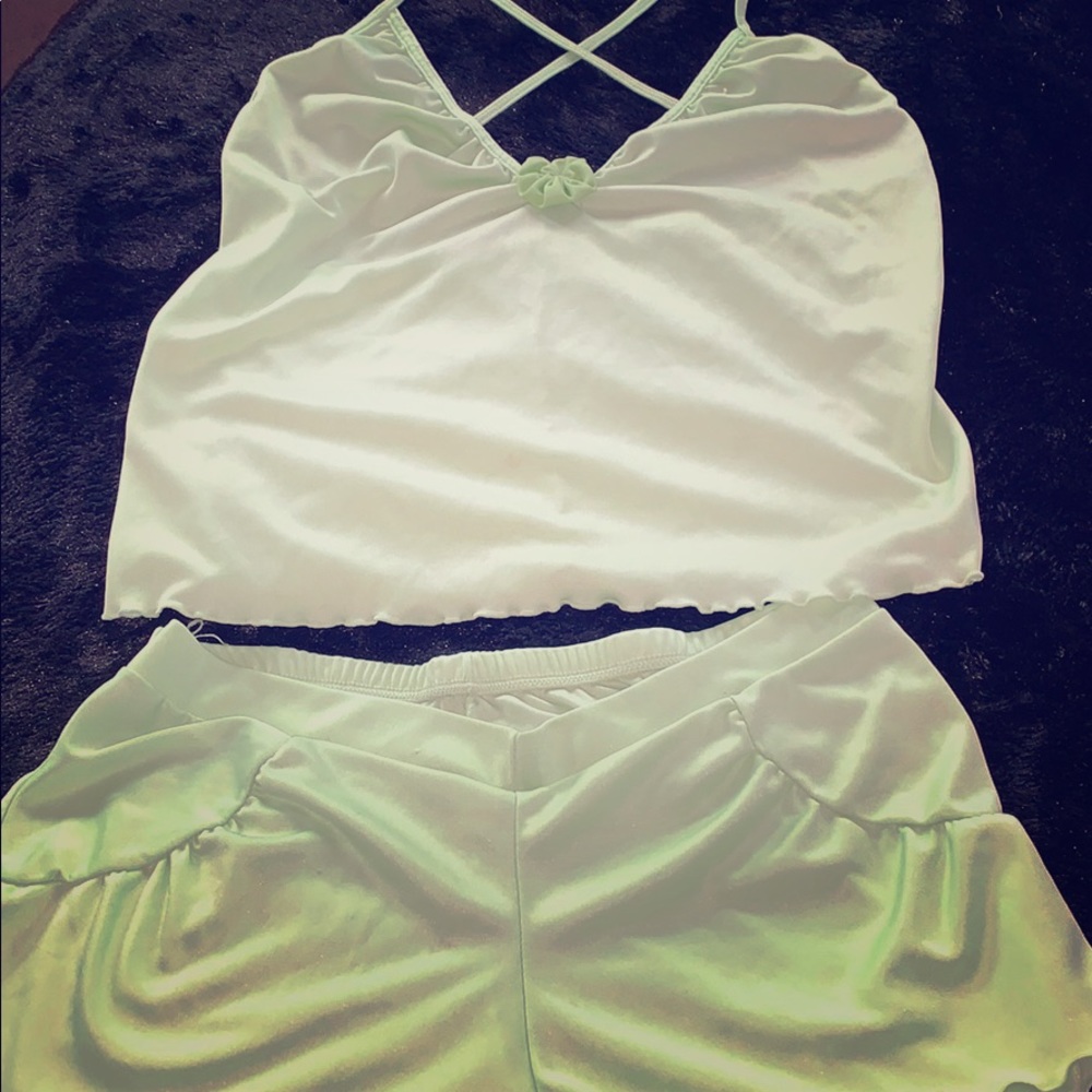 Summer Pajama Set Silky Stretchy Shorty Size Large Lowest Price